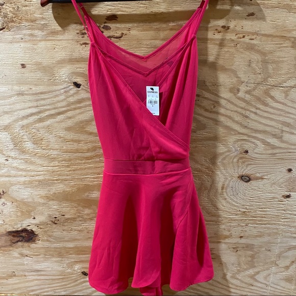Express Pants - EXPRESS Hot pink woman romper shorts  size 8